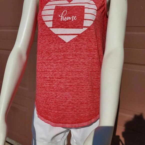Home Free Red Colorado Stripe Heart Tank Size Small 4/6 NWOT - Picture 13 of 13